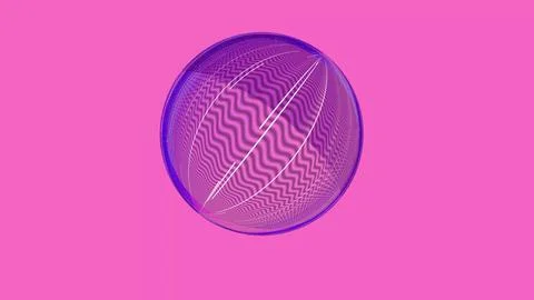 Abstract globe with wavy patterns Illustrazione stock