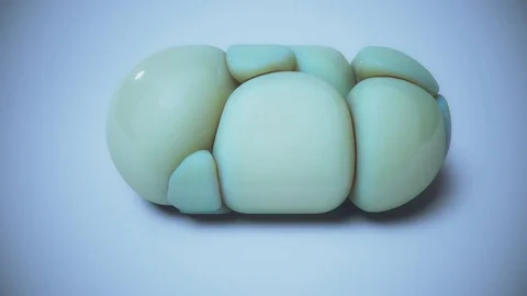 Abstract globular matter undulating in a seamless loop. Stock Footage