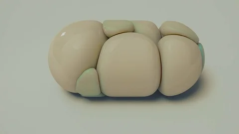 Abstract globular matter undulating in a seamless loop. Stock Footage 80544321