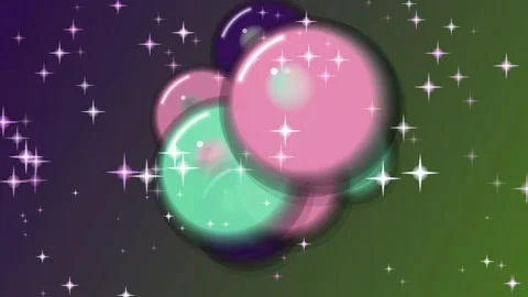 Abstract Glossy 3D Spheres and Sparkles Motion Background 動画素材 333695658