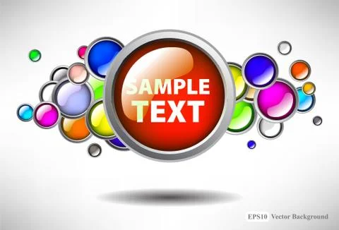 Abstract glossy buttons Stock Illustration