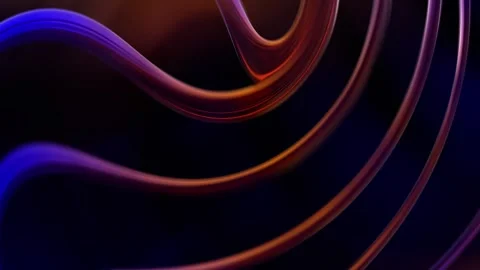 Abstract glossy fluid curves with smooth shapes and vibrant colorful gradients Stock Footage 337953462