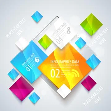 Abstract glossy geometric background. Illustrazione stock