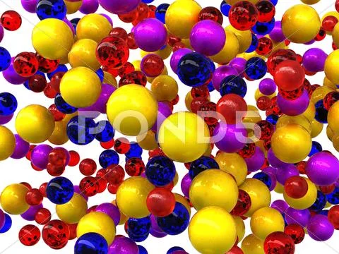 Abstract glossy orbs isolated on white Stock Illustration