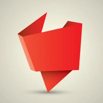 Abstract glossy red speech bubble Stockillustratie