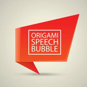 Abstract glossy red speech bubble Stockillustratie