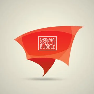 Abstract glossy red speech bubble Stockillustratie