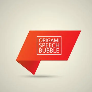 Abstract glossy red speech bubble Stockillustratie