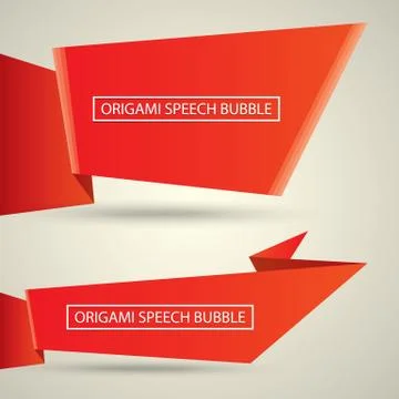 Abstract glossy red speech bubble Stockillustratie