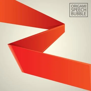 Abstract glossy red speech bubble Stockillustratie