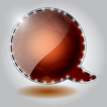 Abstract glossy speech bubble background. Raster version. Stock Illustration