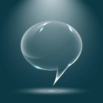 Abstract glossy speech bubbles vector background Stock-Illustration