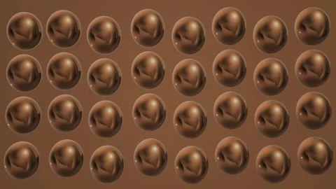 Abstract  Glossy Spheres Background Loop Animation with Glowing Lights. Stock Footage 341701038