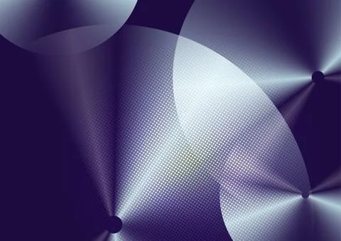 Abstract glossy violet metallic circles and squares dots futuristic backgroun Stock Illustration