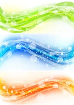 Abstract glow banners Stock Illustration