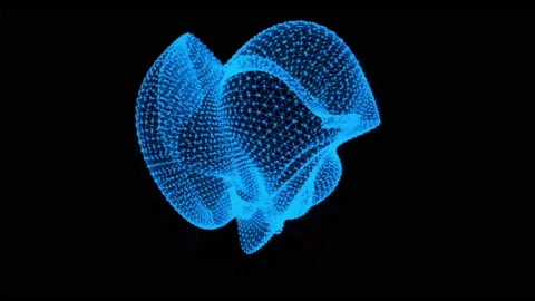 Abstract glow blue shape Stock Footage 194716317