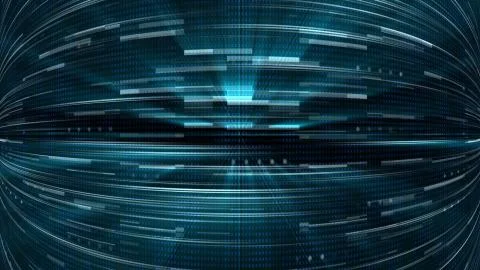 Abstract glow digital in dark - abstraction of data communication, computer Stock Illustration