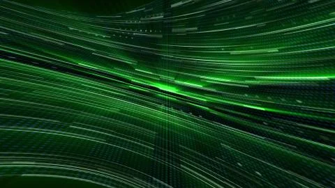 Abstract glow digital in dark - abstraction of data communication, computer Stock Illustration