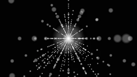 Abstract glow light bokeh flying tunnel animation Stock Footage 157653422