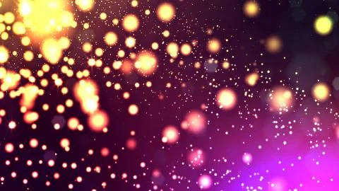 Abstract glow particles in air as science fiction microcosm or macro world or Stock Illustration