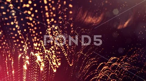 Abstract glow particles in air as science fiction microcosm or macro world or Stock Photos