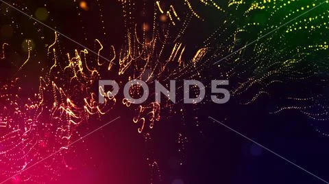Abstract glow particles in air as science fiction microcosm or macro world or Stock Photos