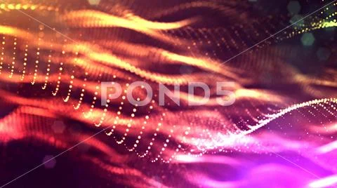 Abstract glow particles in air as science fiction microcosm or macro world or Stock Photos