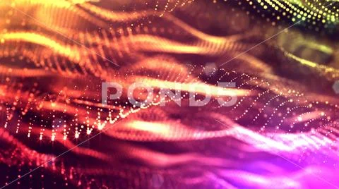 Abstract glow particles in air as science fiction microcosm or macro world or Stock Photos