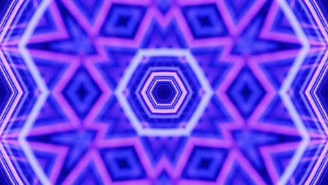 Abstract glow pattern with star symmetry. Vj loop motion design kaleidoscope Stock Footage 202226230