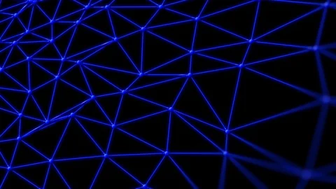 Abstract Glow Shadow Blue Triangle Wireframe Motion Screensaver Stock Footage 98700098