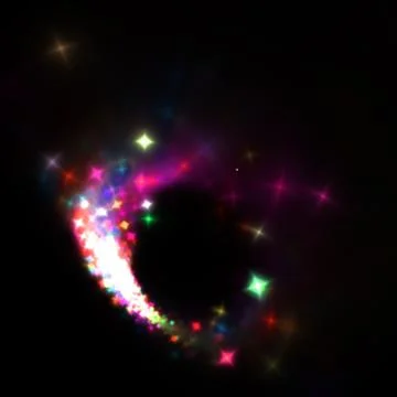 Abstract   Glow Twinkle Star   Background - Fractal Art Stock Illustration