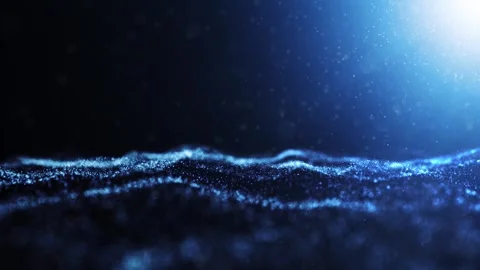Abstract glow waves with looping flicker dots background Stock Footage 337513045