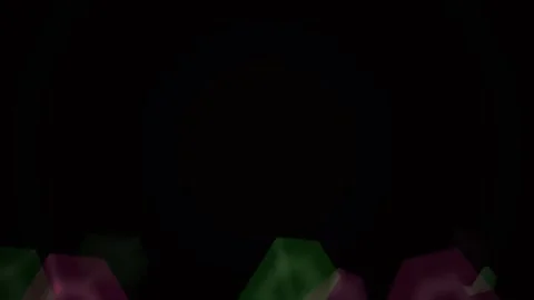 Abstract glowing 3D cubes floating in dark space background animation. Stock Footage 346328682
