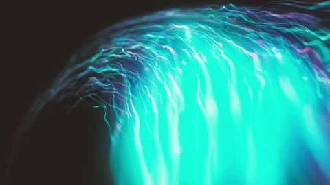 Abstract Glowing 3d Light Strokes Background Vídeos de archivo 250009380