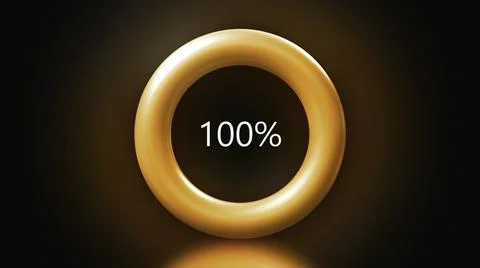 Abstract glowing and pulsating ring with loading process. Motion. Moving circle Stock Illustration