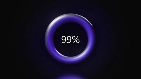 Abstract glowing and pulsating ring with loading process. Motion. Moving circle Stock Illustration