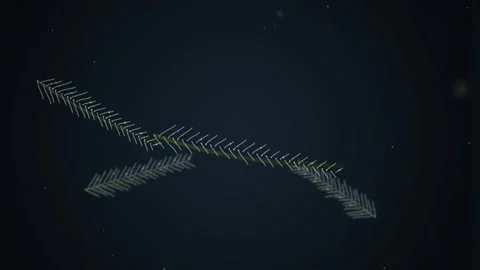 Abstract glowing arrow path animation on dark futuristic background Stock Footage 346002253
