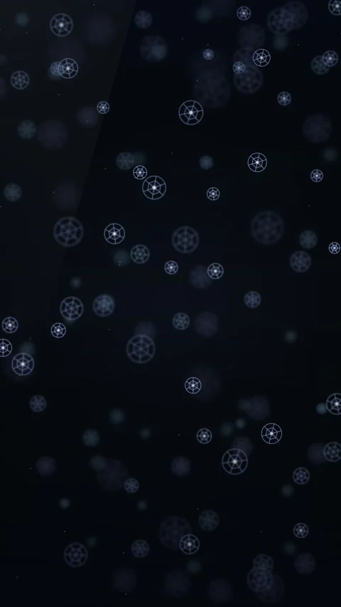 Abstract glowing atomic particles floating on dark background, scientific c.. Stock Footage 347697085
