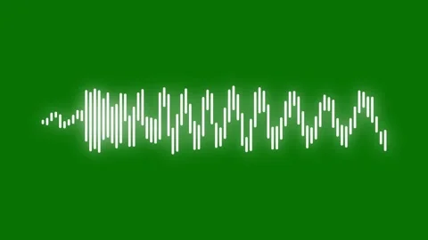 Abstract Glowing Audio Wave Spectrum Animation on Green Screen 4K Loop Motion Video stock 337420918