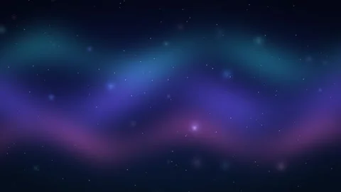 Abstract Glowing Aurora Borealis Waves with Floating Particles Motion Background Vidéo 347963291