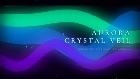 Abstract glowing aurora crystal wave pattern for digital energy backgrounds Stock Footage 337655496