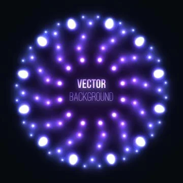 Abstract glowing background with light spots Stock Illustration