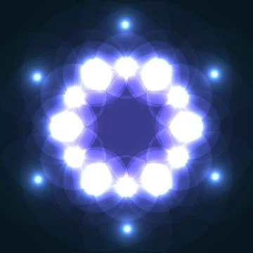 Abstract glowing background with light spots Stock Illustration