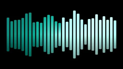 Abstract Glowing Bars Representing Sound Waves or Data Visualization. Stock Footage 327107971