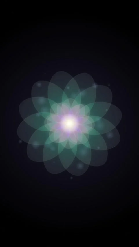 Abstract glowing bioluminescent floral pattern animation loop background Stock Footage 345491984