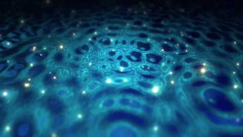 Abstract Glowing Blue 3D  Plasma Aqua Water Waves Animation Background Stock Footage 278051088