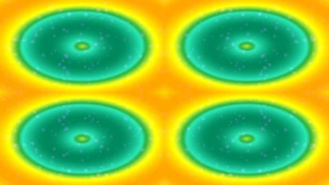Abstract glowing blue and copper circular geometry background wave motion Stock Footage 336169021