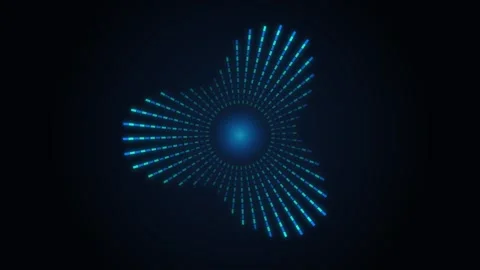 Abstract glowing blue and green digital sound equalizer graphic visualizati.. Stock Footage 346845567