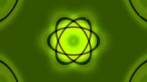 Abstract glowing blue atom energy graphic loop background Stock Footage 336769924