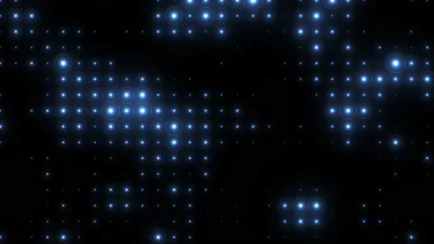 Abstract glowing blue bright light bulbs abstract disco wall background. Vi.. Stock Footage 233208109